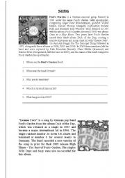 English Worksheet: Fools Garden - Lemon Tree (PRESENT CONTINUOUS)