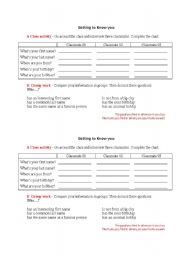 English Worksheet: Getting to know u