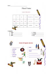 English Worksheet: Plurals