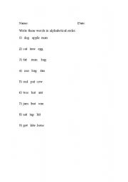 English worksheet: Alphabet