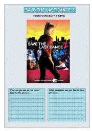 English Worksheet: Save the last dance 2 Part1