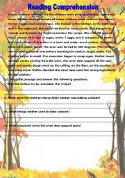 English Worksheet: Reading Comprehension Plus Grammer Test