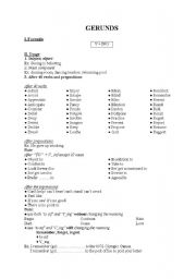 English Worksheet: gerund