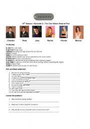 English Worksheet: Activity with one episode of TV series Friends