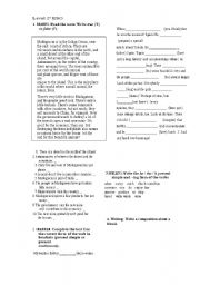 English Worksheet: Reading Madagascar. Present simple and continuos, countable, some questions