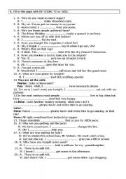 English Worksheet: BE GOING TO or WILL.