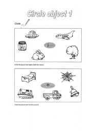 English worksheet: Circle  object 1