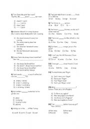 English Worksheet: mixed exercises