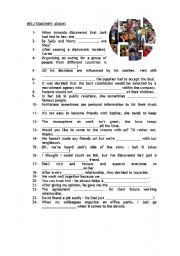 English Worksheet: Topic-related idioms: relationships (exercise)