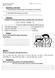 English worksheet: Test - 6th grade