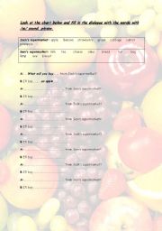 English Worksheet: worksheet for the pronunciation lesson I uploaded previously. It is for second activity. hope you use it efficiently.