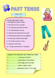 English Worksheet: PAST TENSE & READING