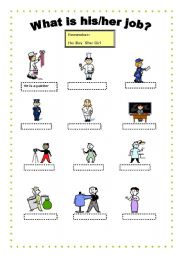 English Worksheet: jobs