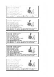 English worksheet: Talking about