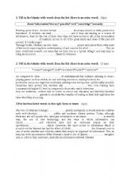 English Worksheet: reading books