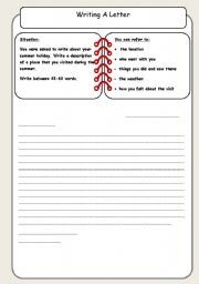 English Worksheet: Writing an informal letter (7)