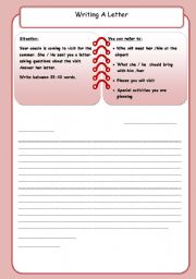 English Worksheet: Writing informal letters