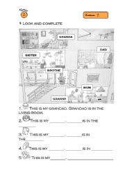 English Worksheet: Parts of the house