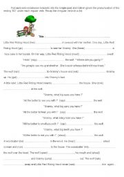 English Worksheet: Little Red riding Hood