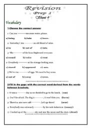 English worksheet: Revision