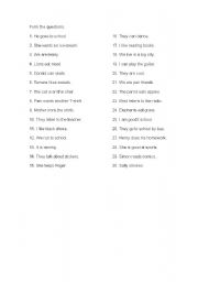 English Worksheet: Simple present questions