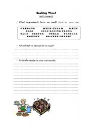 English worksheet: Cooking time: Easy and Cheap Salty Crumbles