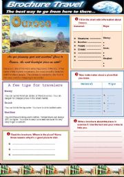 English Worksheet: WRITING A BROCHURE