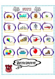 English Worksheet: TOYS