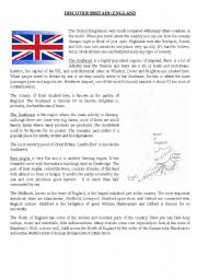 English Worksheet: Discover Britain: England