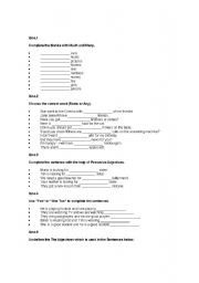 English worksheet: Grammar Worksheet