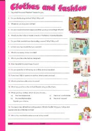 English Worksheet: Clothes and fashion 2 