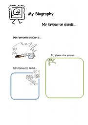 English Worksheet: My bioraphy Portfolio