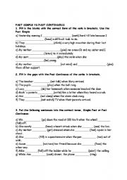 English Worksheet: Past Simple VS Past Continuous
