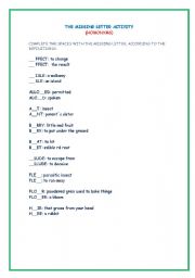 English Worksheet: Homonyms- Whats the missing letter?
