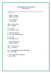 English worksheet: Homonyms- Whats the missing letter?