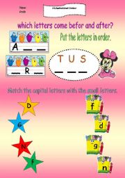 English worksheet: Alphabetical order
