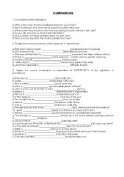 English Worksheet: Comparative and Superlative