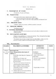 English Worksheet: Lesson plan for 11th grader_Hobbies