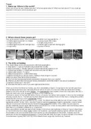 English Worksheet: Travel/ Holiday Lesson