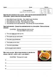 English Worksheet: Contractions