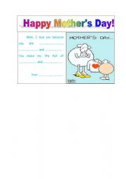 English Worksheet: Mothers Day