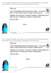 English Worksheet: Postcard from Felix