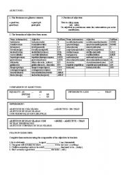 English Worksheet: adjectives