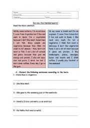 English Worksheet: test 7th form -Food