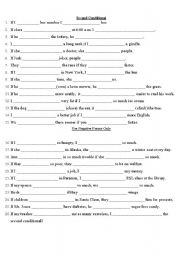 English Worksheet: Second Conditional Fill In 