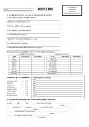 English Worksheet: Introductions-Verb to be-Numbers-Interrogative pronouns