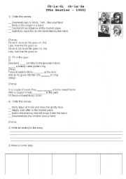 English Worksheet: Obladi Oblada