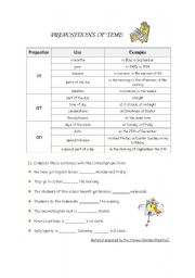 Prepositions of time