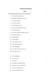 English Worksheet: Conditional Sentences. II type.