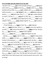 English Worksheet: past simple